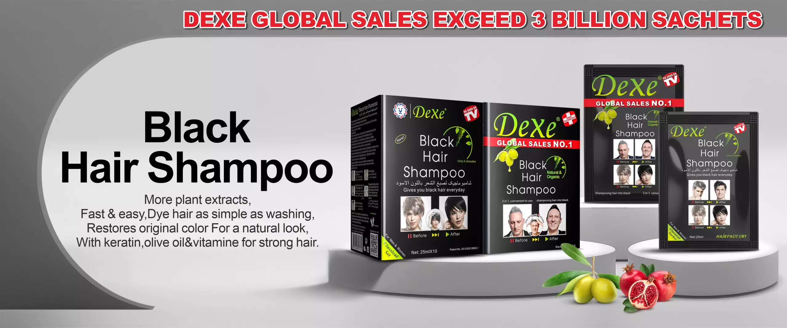 Dexe Black Hair Shampoo - Trusted Brand Banner
